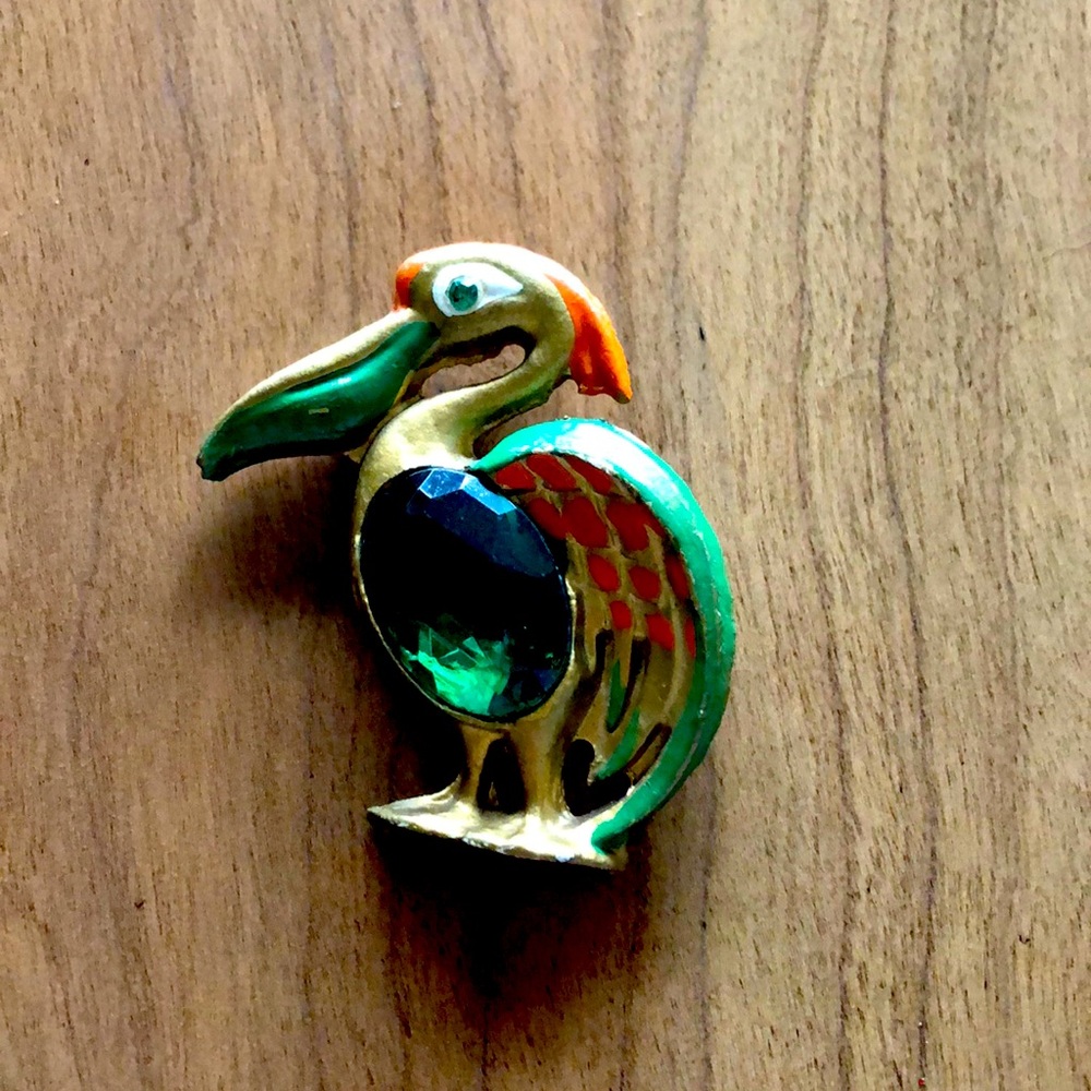 Vintage Heron Pin